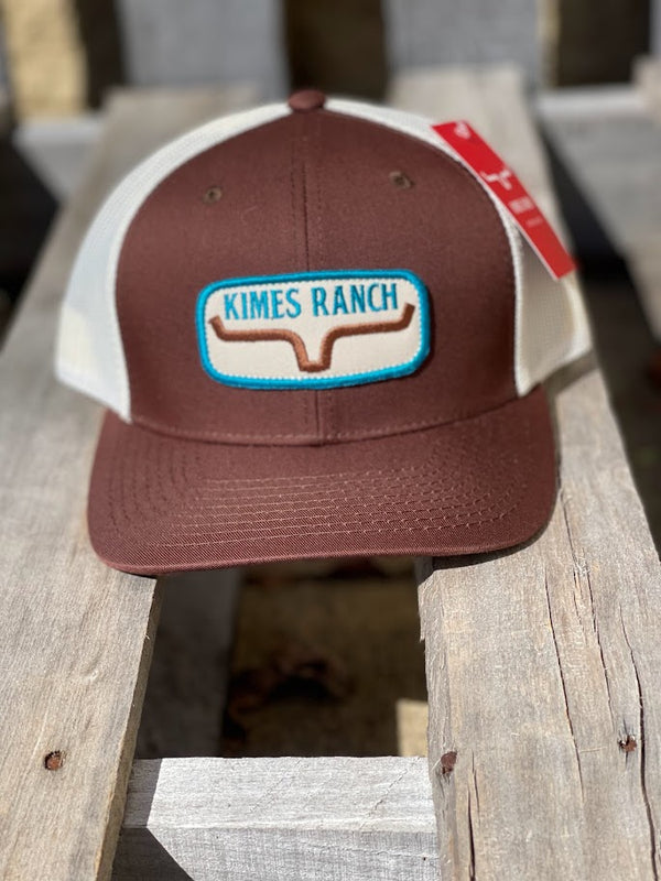 Kimes Ranch Rolling Trucker Brown/Beige Cap