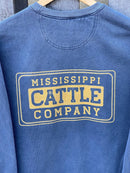 Mississippi Cattle Company Denim Comfort Colors Crew Neck Sweatshirt