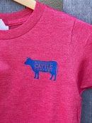 Youth YTHMSCATTLESS-6 Mississippi Cattle Company Heather Red Short Sleeve T-Shirt