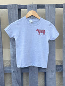Youth YTHMSCATTLESS-5 Mississippi Cattle Company Sport Grey Short Sleeve T-Shirt