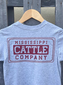 Youth YTHMSCATTLESS-5 Mississippi Cattle Company Sport Grey Short Sleeve T-Shirt