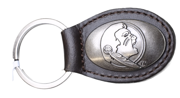 Zep-Pro KL6-BRW-FSU FLORIDA STATE Small (Crazy Horse) Oval Concho Key Chain