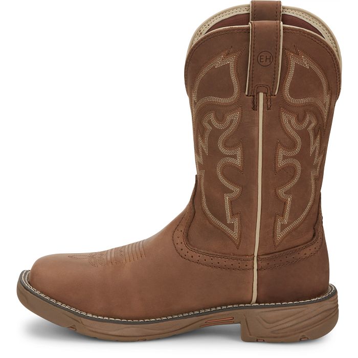 Justin WK4330 Men's 11" Rush Rustic Tan Waterproof Square Toe Boots