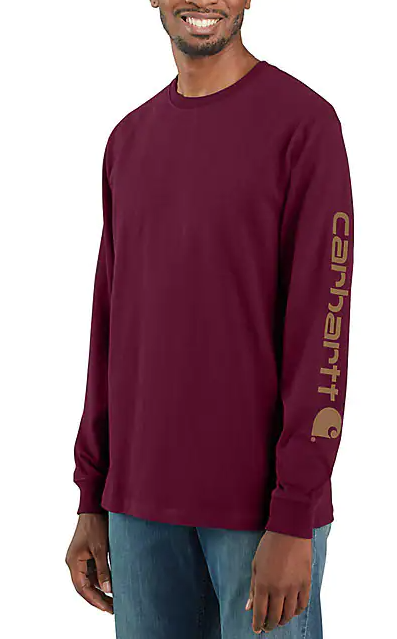 Carhartt K231-PRT Port Workwear Long-Sleeve Graphic Logo T-Shirt