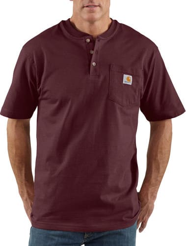Carhartt K84-PRT Port Workwear Short Sleeve Henley Pocket T-Shirt