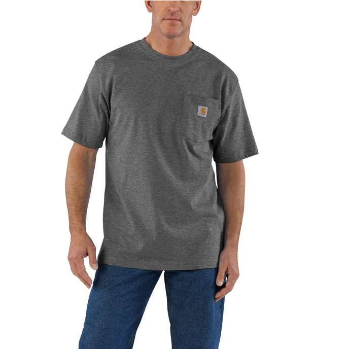 Carhartt K87-CRH Carbon Heather Workwear Short Sleeve Pocket T-Shirt