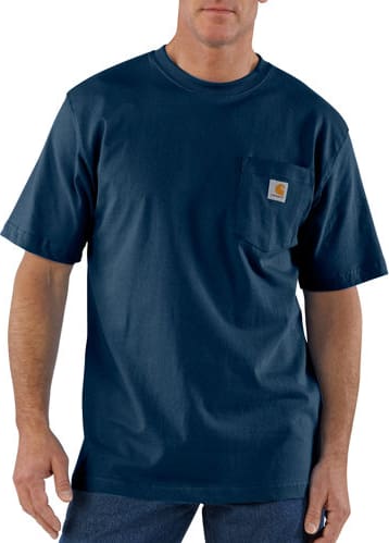 Carhartt K87-NVY Navy Workwear Short Sleeve Pocket T-Shirt