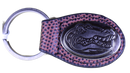 Zep-Pro University of Florida Gators Football Tan Grain Leather Oval Concho Key Chain