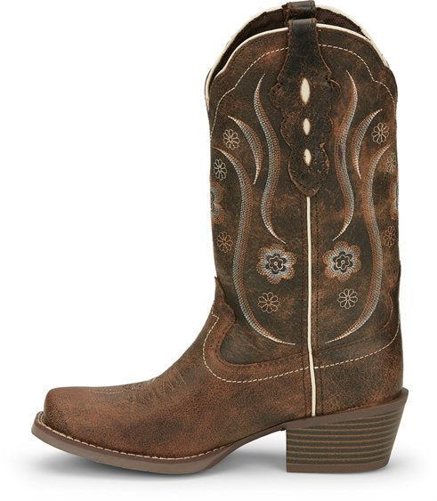 Women's Justin GY2937 Jessa Brown Square Toe Boot