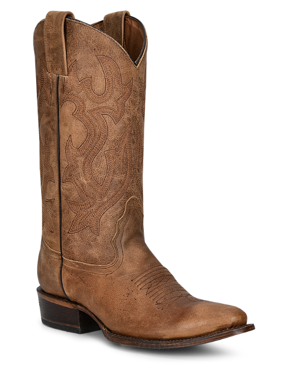 Circle G by Corral Men's L5888 Tan Embroidery Round Toe Boot