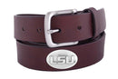 Zep-Pro Tigers Over-Sized Brown Leather Belt