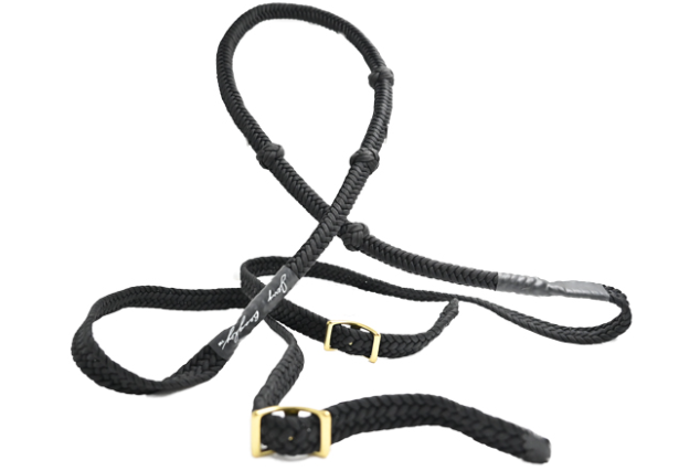 JB LIFTER RN Jerry Beagley Nylon Cord Lifter Round Barrel Rein with Knots