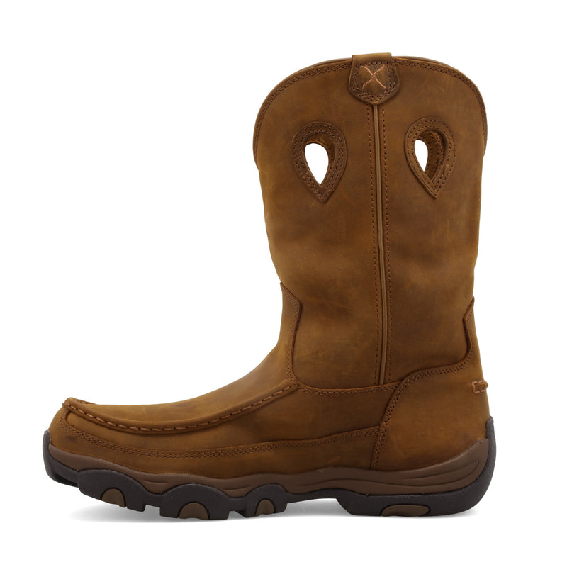 Twisted X MHKBW01 11" Distressed Saddle & Saddle Waterproof Pull On Hiker Boot