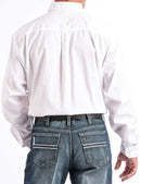 Men's Cinch MT10320020 Solid White Classic Fit Button Down Long Sleeve Shirt