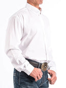 Men's Cinch MT10320020 Solid White Classic Fit Button Down Long Sleeve Shirt