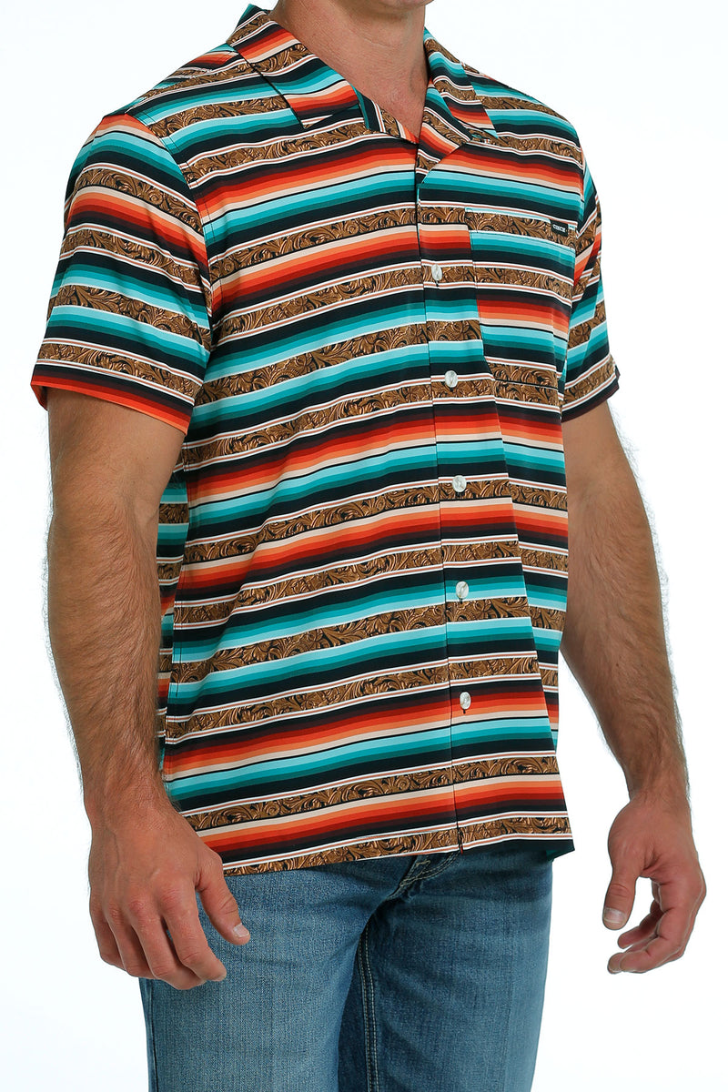 Men's Cinch MTW1401035 Short Sleeve ArenaFlex Button Down Shirt