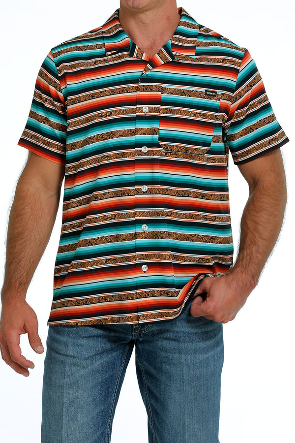 Men's Cinch MTW1401035 Short Sleeve ArenaFlex Button Down Shirt