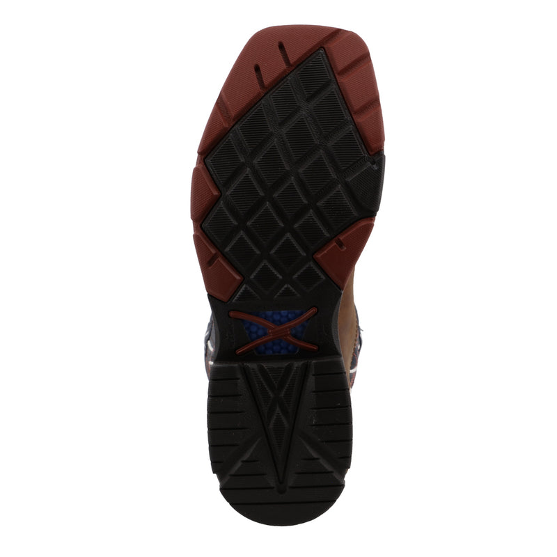 Twisted X MXBW001 Men's 12″ Mocha/Navy Waterproof Western with CellStretch® Work Boot