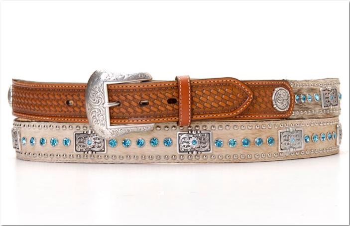 Nocona Brown Hair-on Western Belt