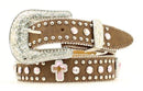 Girl's Nocona Brown w/Cross Concho Belt