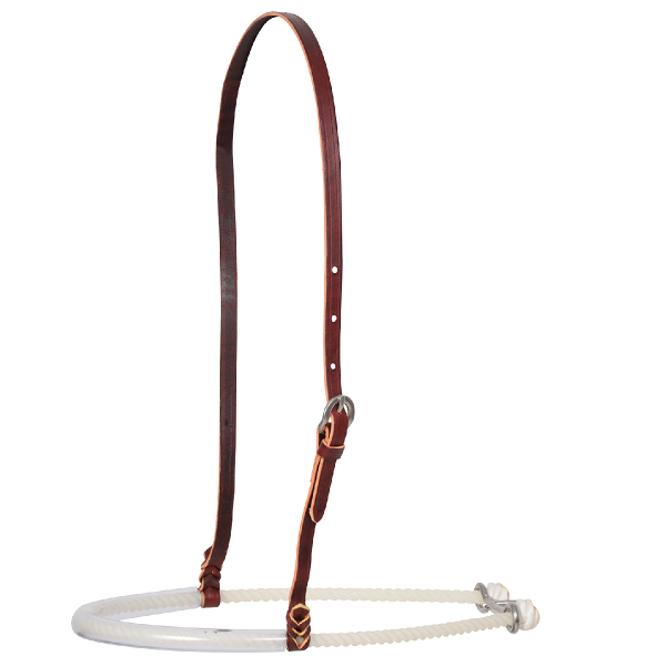 Martin Saddlery Single Rope Noseband with rubber tube cover. Side view.