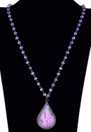 Crystal Necklace w/Animal Print Crystal Accent NKZ190525-114