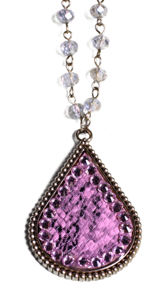 Crystal Necklace w/Animal Print Crystal Accent NKZ190525-116