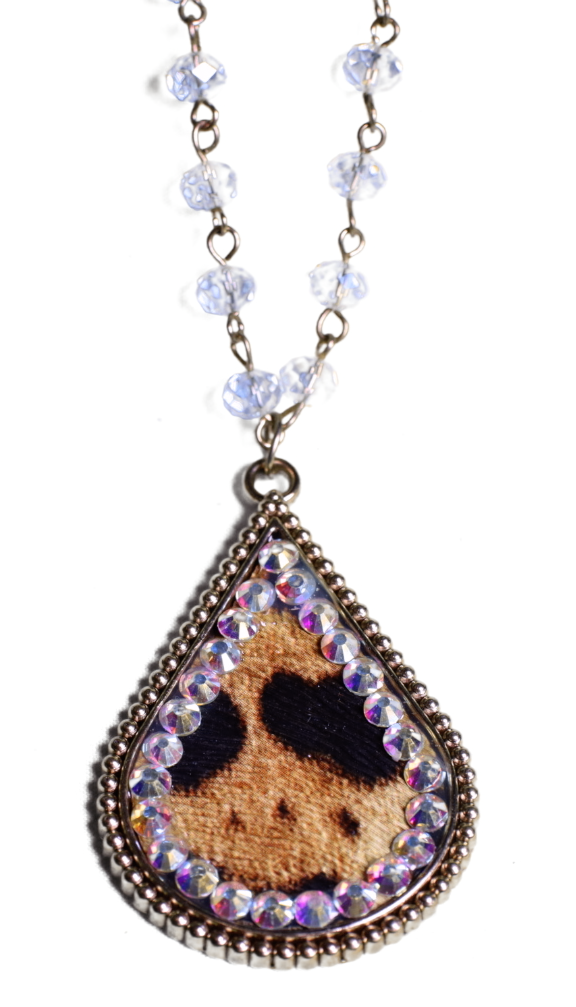 Crystal Necklace w/Animal Print Crystal Accent NKZ190525-96