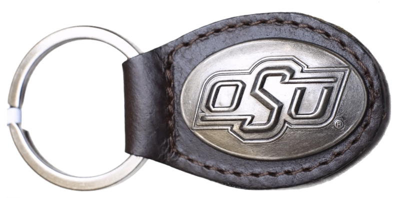 Zep-Pro KL6-BRW-OSU Oklahoma State University Small (Crazy Horse) Oval Concho Key Chain