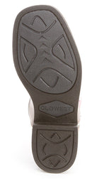 Children's Old West Tan w/Pink Top Wide Square Toe Boot