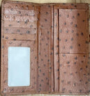 Top Notch Accessories 120BR Brown Full Quill Ostrich Print With Praying Cowboy Concho Wallet