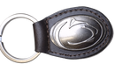 Zep-Pro Penn State University Small Oval "Crazy Horse" Leather Concho Key Chain front view