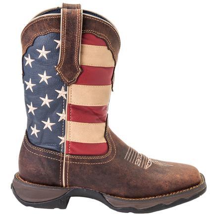 Women's Durango RD4414 10" Rebel Patriotic Pull-On Western Flag Boot