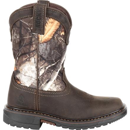 Youth Rocky RKW0258Y Ride FLX Waterproof Western Wide Square Toe Boot (SHOP IN-STORES TOO)