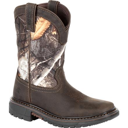 Youth Rocky RKW0258Y Ride FLX Waterproof Western Wide Square Toe Boot (SHOP IN-STORES TOO)