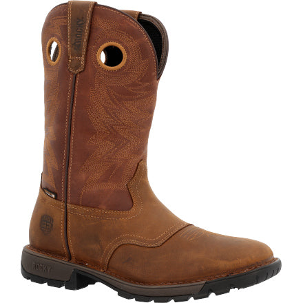 Rocky RKW0380 Men's 11" Legacy 32 Brown Waterproof Soft Toe Western Square Toe Boot (SHOP IN-STORE TOO)
