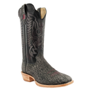 R. Watson RW7100-2 13" Smoke Grey African Cape Buffalo/Dark Cherry Brush Off Goat Top Wide Square Toe