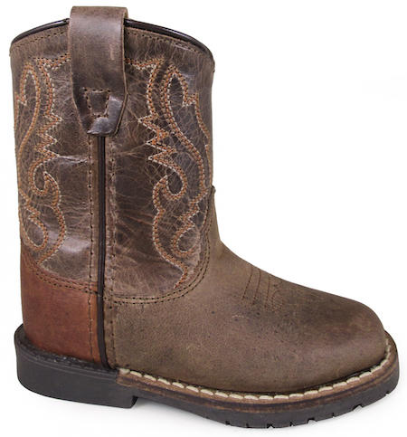 Toddler Smoky Mountain 3662T Brown Square Toe with zipper Boot