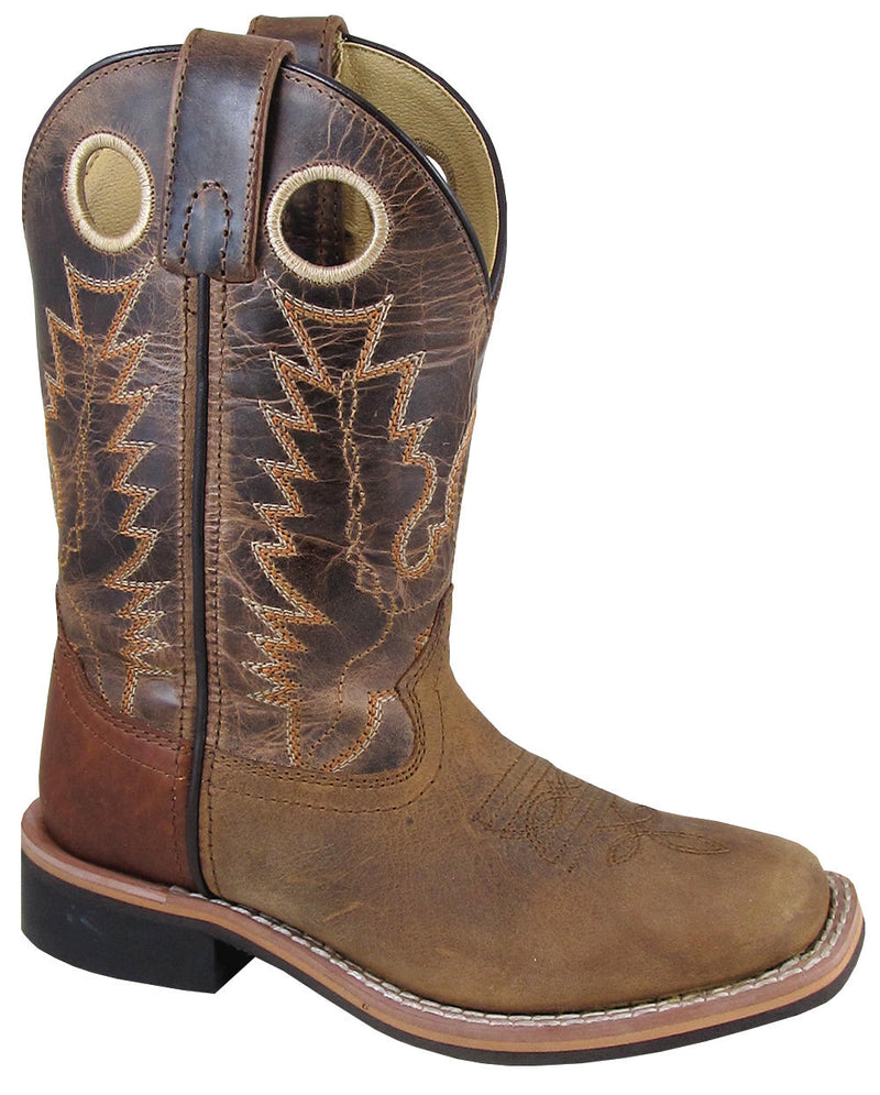 Youth Smoky Mountain 3662Y Jesse Distressed Brown Square Toe Boot (SHOP IN-STORES TOO)