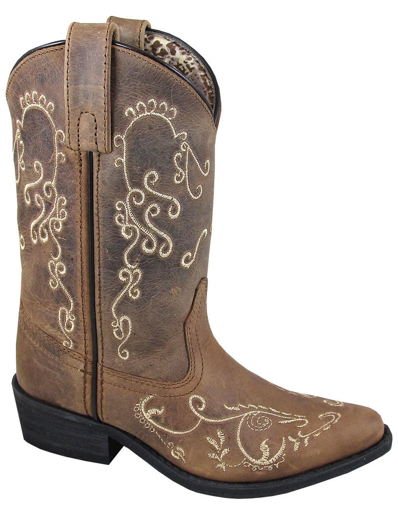 Youth Smoky Mountain 3754Y Jolene Brown Snip Toe Boot (SHOP IN-STORES TOO)