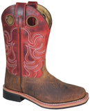 Children's Smoky Mountain 3919C Jesse Distressed Brown/Burnt Apple Top Square Toe Boot
