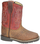 Toddler Smoky Mountain 3919T Brown/Burnt Apple with zipper Square Toe Boot
