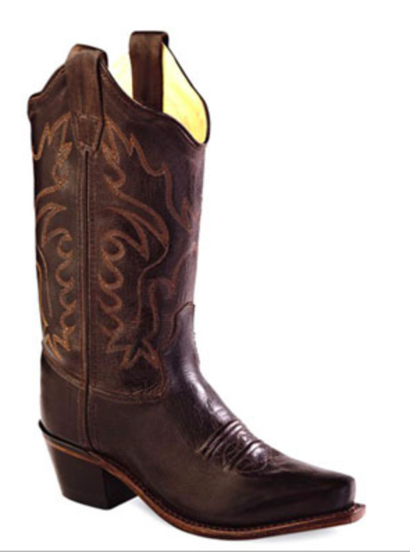Old West CF8234 Children's Chocolate Snip Toe Boot *Closeout*