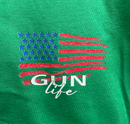 GUN LIFE "ATF" KELLY GREEN GILDAN SOFT SHORT SLEEVE T-SHIRTS *CLOSEOUT