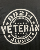 "DD214 ALUMNI" Black Gildan Soft Short Sleeve T-Shirt  *CLOSEOUT*