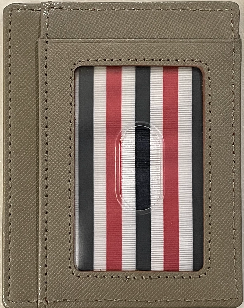 Albrint PF04 Grey Crosshatch Texture Front Pocket Wallet