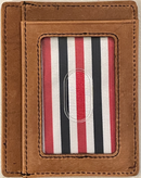 Albrint Light Brown Crazy Horse Leather Front Pocket Wallet