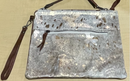 Top Notch Accessories 3067BR Metallic Cowhide Crossbody with Brown back Conceal Carry