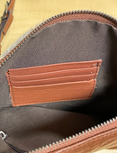 Top Notch Accessories 3067BR Metallic Cowhide Crossbody with Brown back Conceal Carry