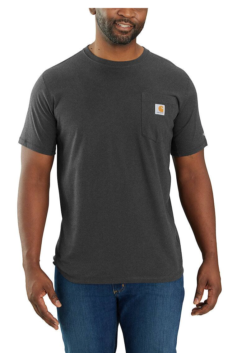 Carhartt 104616-CRH Men's Carbon Heather Force® Relaxed Fit Midweight Short Sleeve Pocket T-Shirt